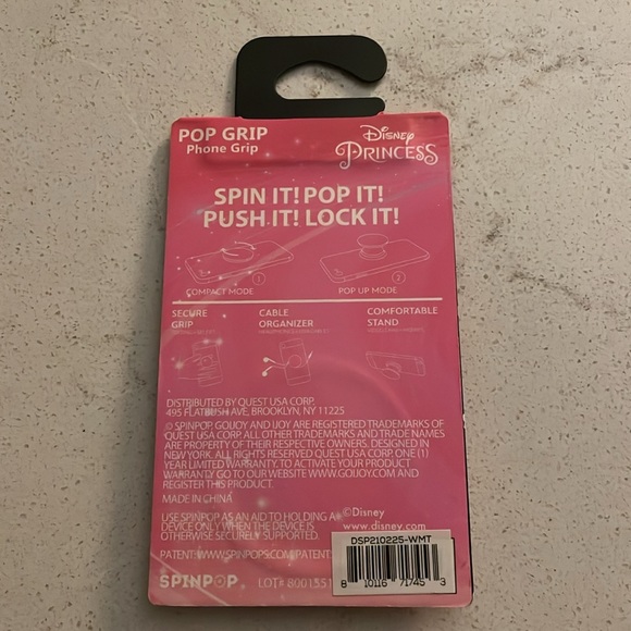 Disney ARIEL Pop Grip Phone Grip Spin Pop "But Daddy I Love Him..." New Princess - Picture 3 of 3